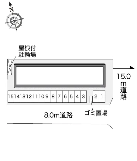 ★手数料０円★一宮市島崎１丁目　月極駐車場（LP）